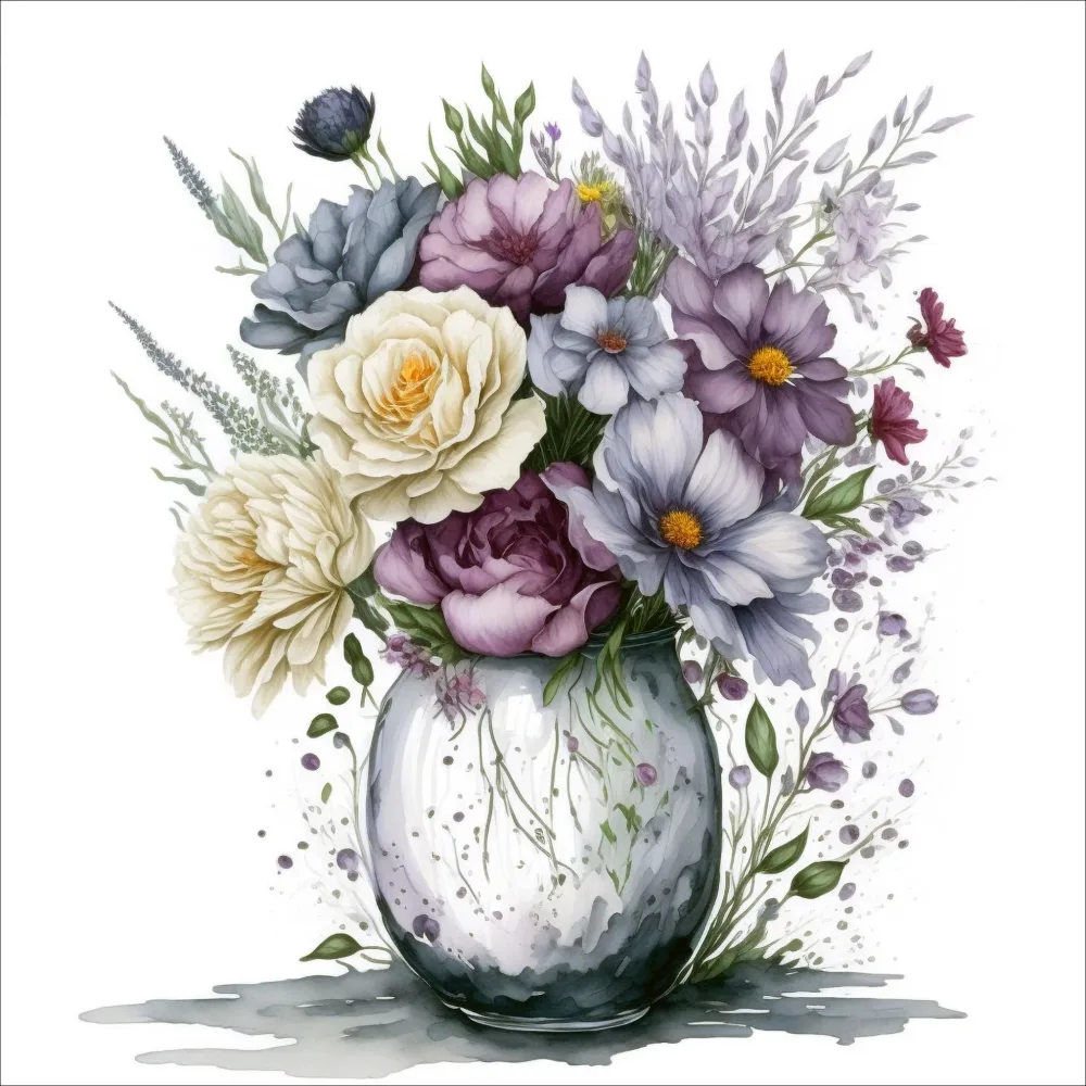 BLOMSTER I VASE No27 – PLAKAT OG LERRET BLOMSTER I VASE No27 – PLAKAT OG LERRET