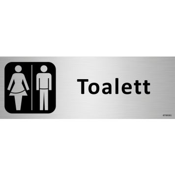 BADEROMSSKILT UNIGRAPHICS DAME-/HERRETOALETT 225X80 MM