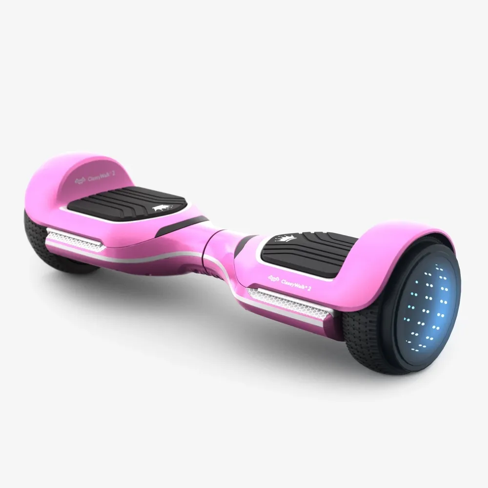 ClassyWalk® 2 LED Hoverboard – Rosa/Hvit ClassyWalk® 2 LED Hoverboard – Rosa/Hvit