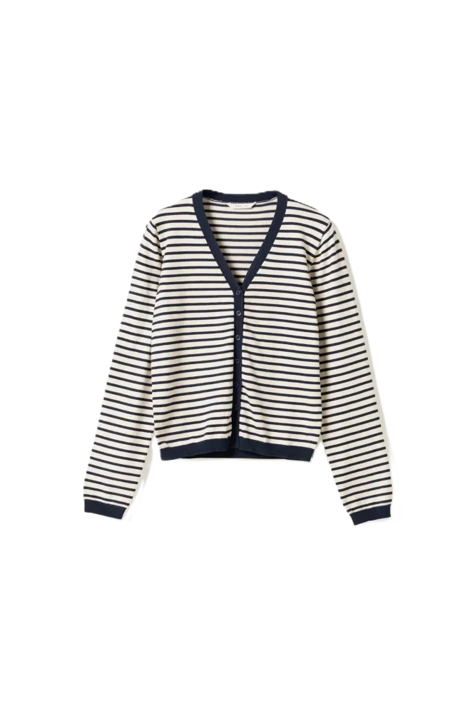N-Marg Knit Cardigan - Dannia Blue Stripe
