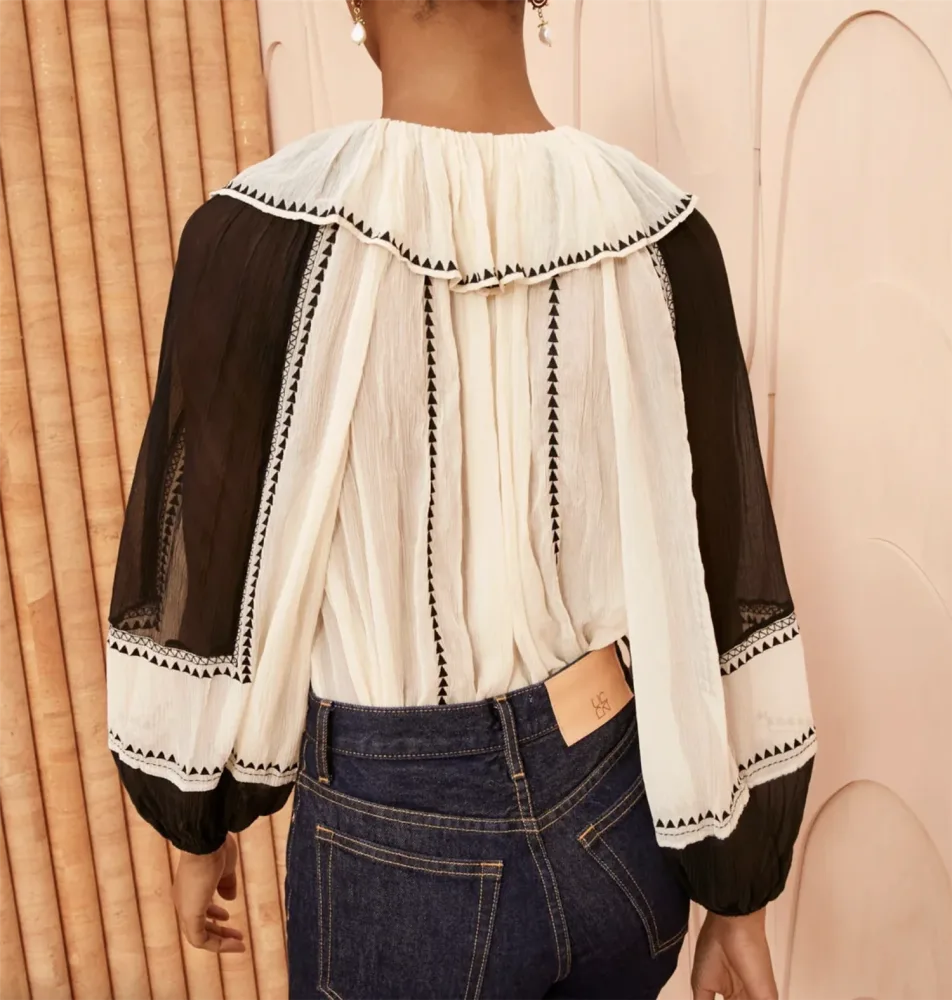 ULLA JOHNSON - Lenore Blouse - Moonflower - Bilde 2
