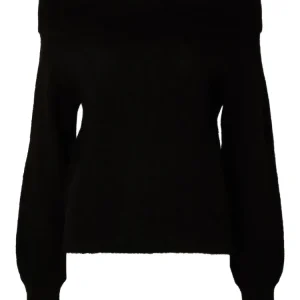 Lulu Off Shoulder Knit – Black