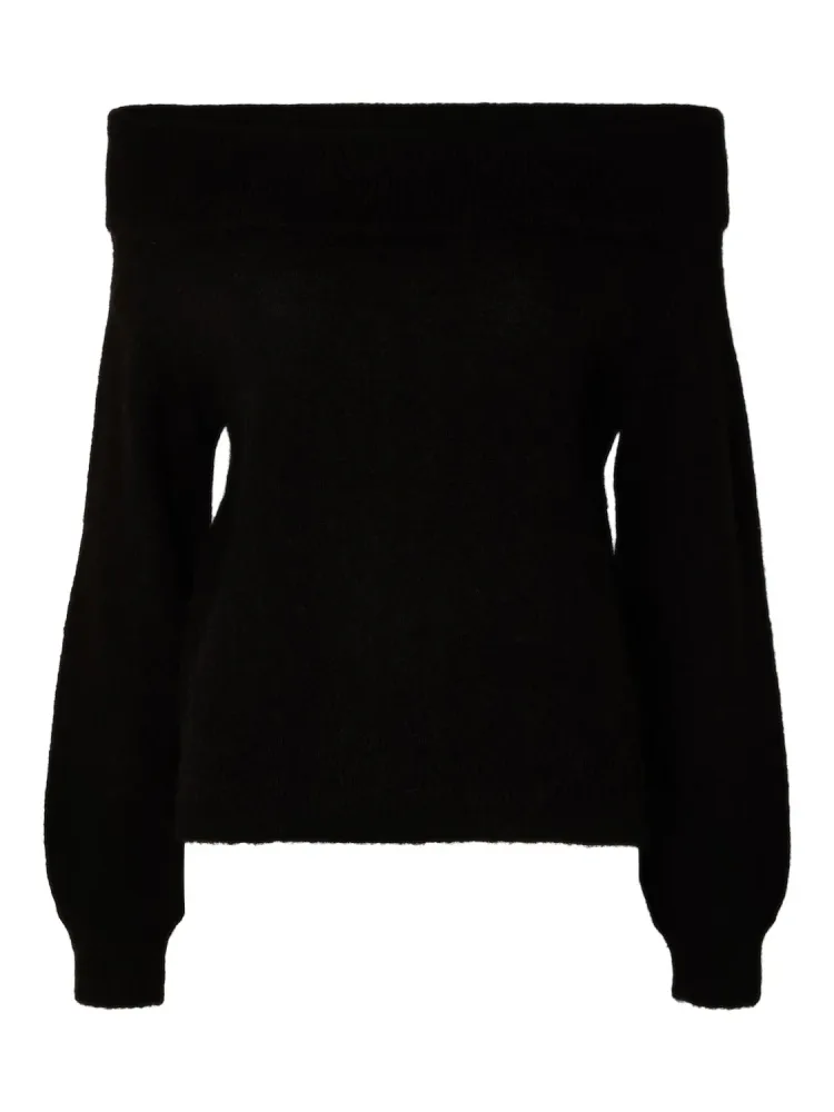 Lulu Off Shoulder Knit - Black
