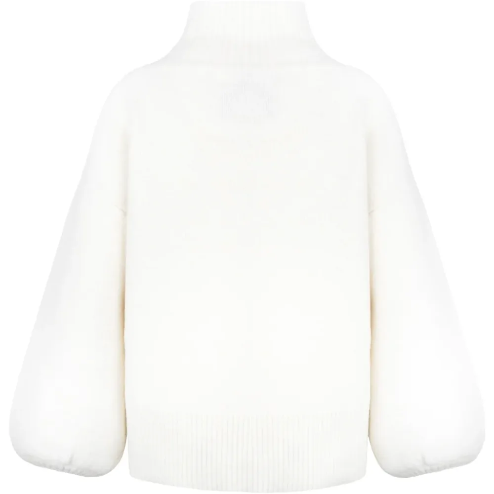 Fam Patch Short Sweater - White Alyssum - Bilde 3