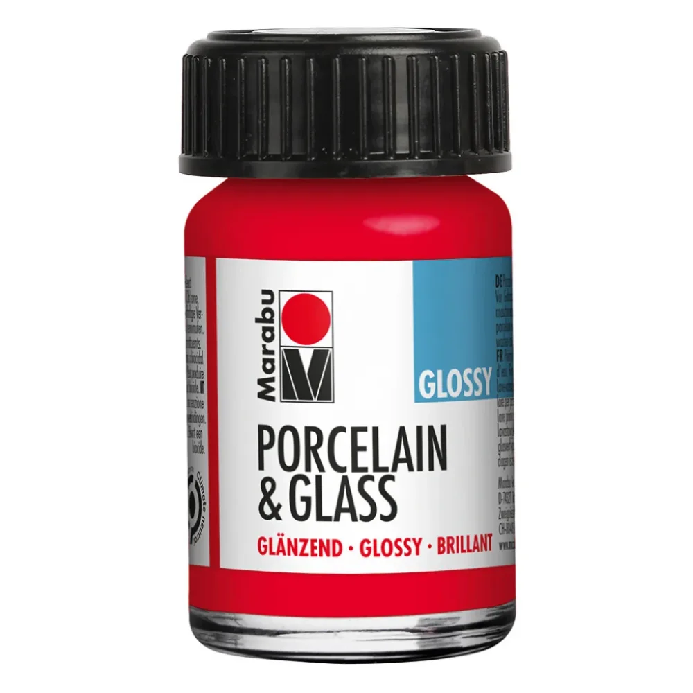 Marabu Porcelain & Glass Blank 15ml – 125 Kirsebærrød