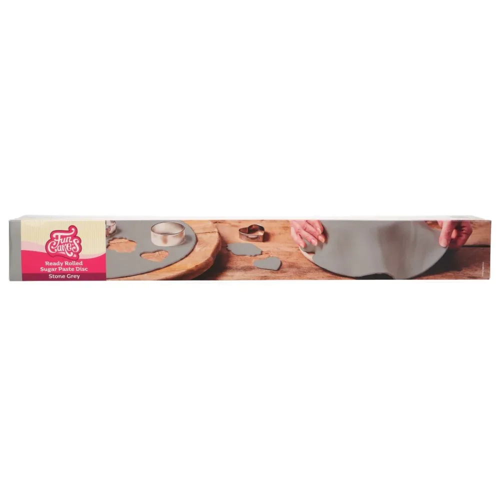 Fondantlokk av grå fondant fra FunCakes, 430g - Bilde 3