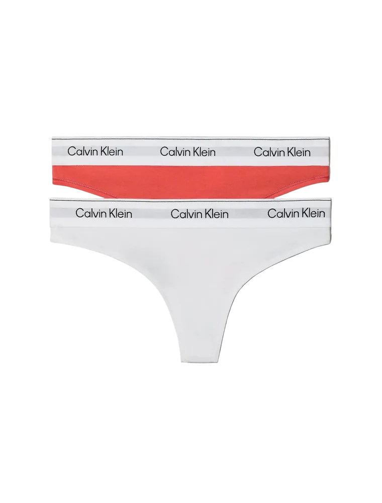 Thong 2Pk - White/Cradle Pink