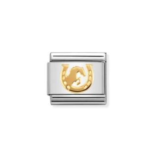 Nomination – Link CLASSIC SYMBOL 18k gold HORSE JUMPING HORSESHOE Nomination – Link CLASSIC SYMBOL 18k gold HORSE JUMPING HORSESHOE