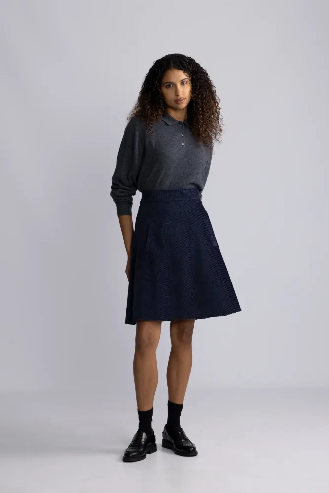 Pretty Cord Stelly Skirt - Parisian Night - Bilde 2