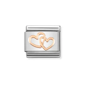 Nomination – Link SYMBOLS 9k rose gold Linked hearts Nomination – Link SYMBOLS 9k rose gold Linked hearts
