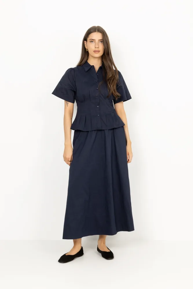 Balara Poplin Shirt - Navy - Bilde 2