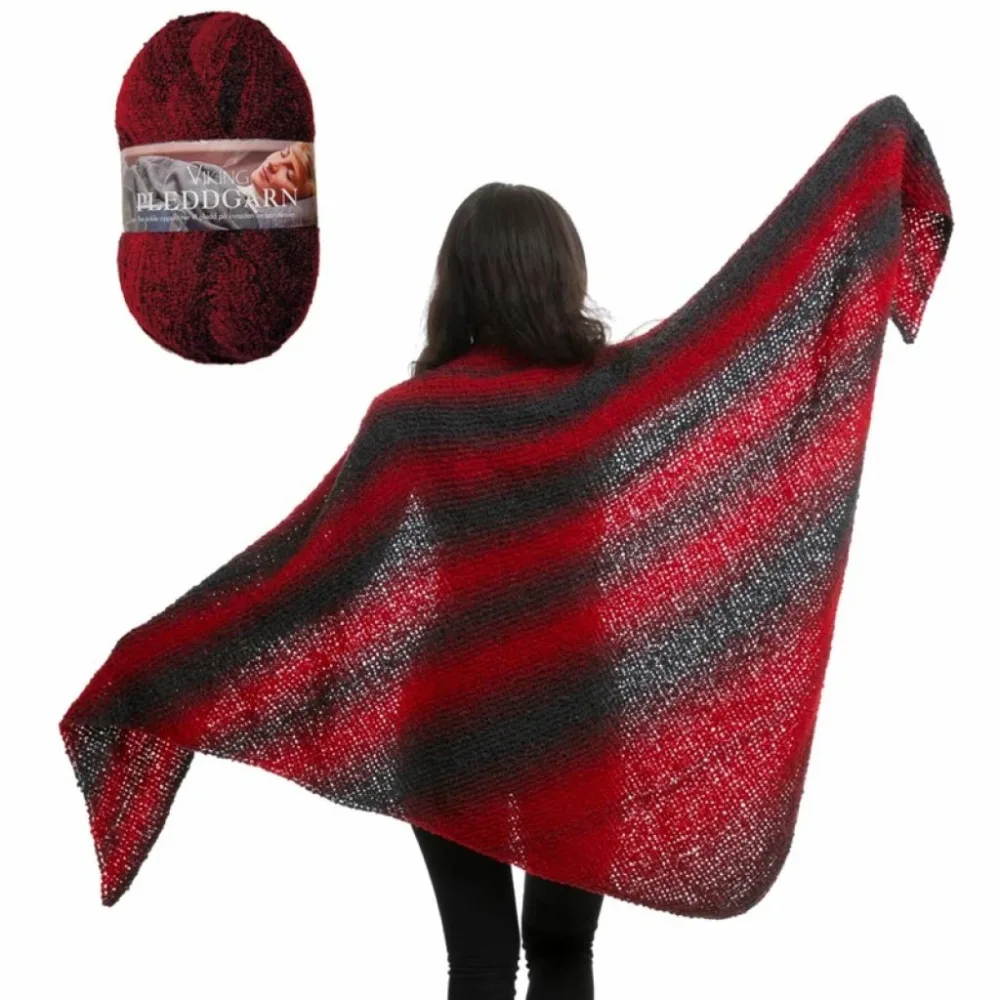 Viking Pleddgarn – 750 Rød/svart Viking Pleddgarn – 750 Rød/svart