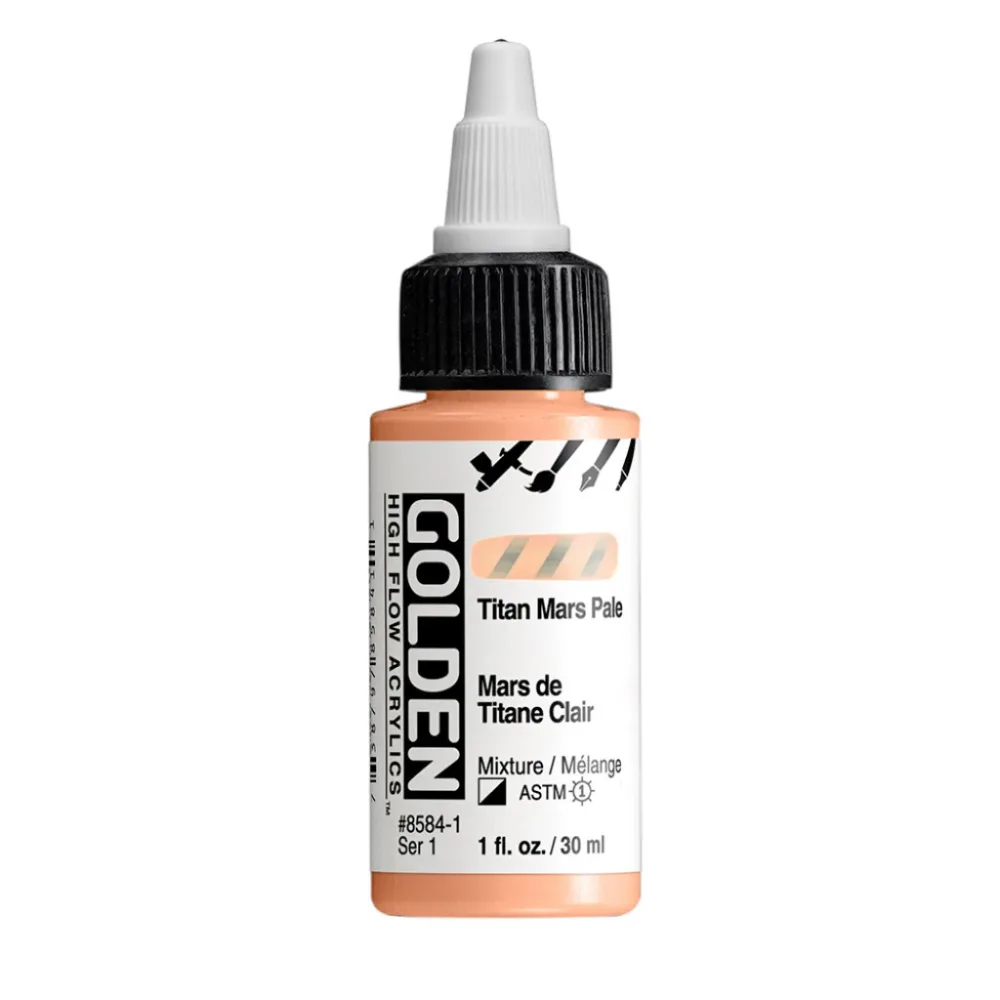 Golden High Flow Acrylics 30ml – Titan Mars Pale Golden High Flow Acrylics 30ml – Titan Mars Pale