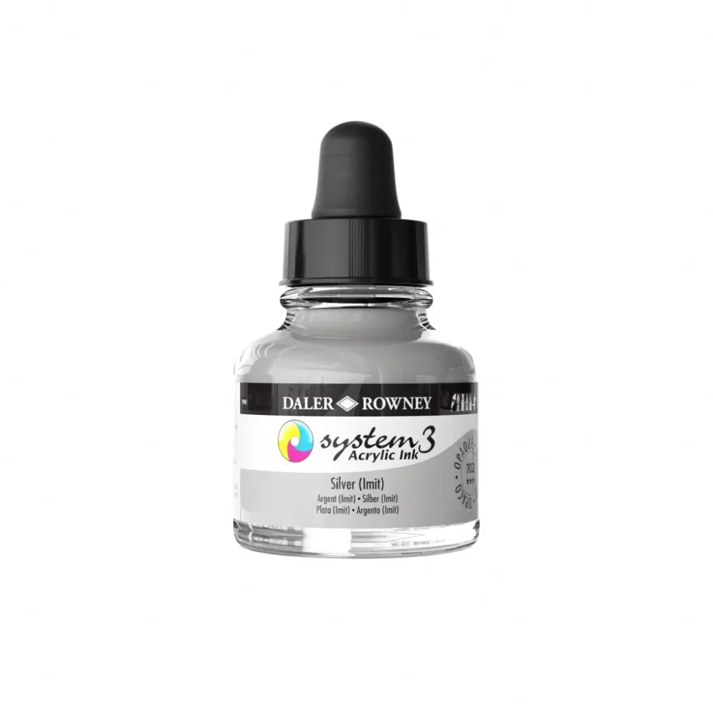 Daler Rowney – System3 Ink 29,5ml – 702 Silver Imit