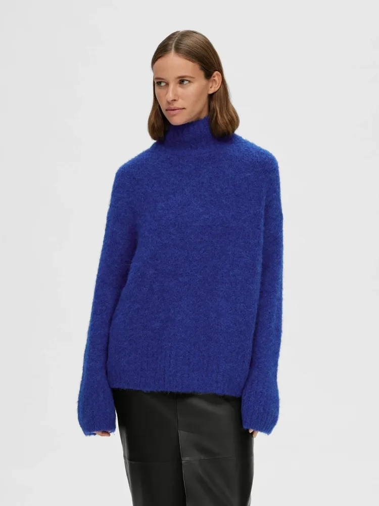 Gabella LS Knit High-Neck W - Surf The Web Melange - Bilde 2