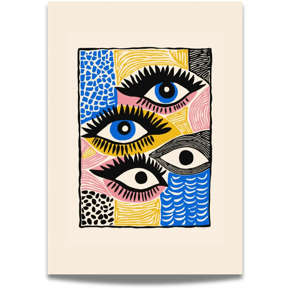 VISION BLOCKS - KUNSTPLAKAT MED ØYEMOTIV