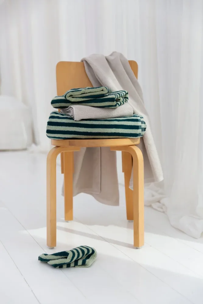 BONGUSTA - Naram Bath Towels - Sea Foam & Deep Teal - Bilde 3