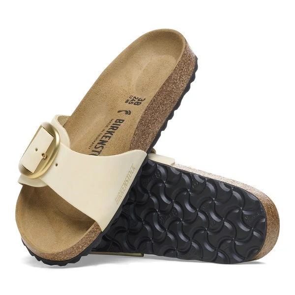 Madrid Big Buckle Nubuck Leather Narrow - Ecru - Bilde 3