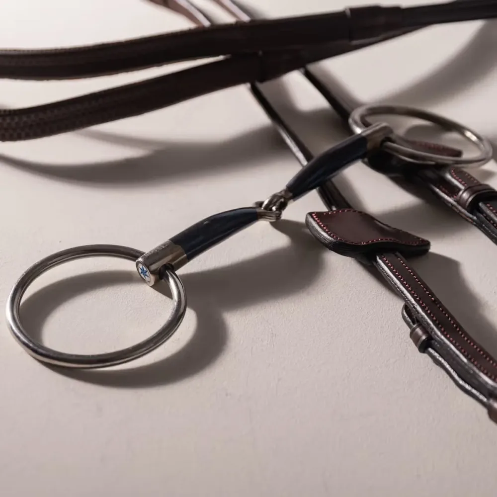 Velari Snaffle Single Jointed Loose Ring Sweet Iron - Bilde 2