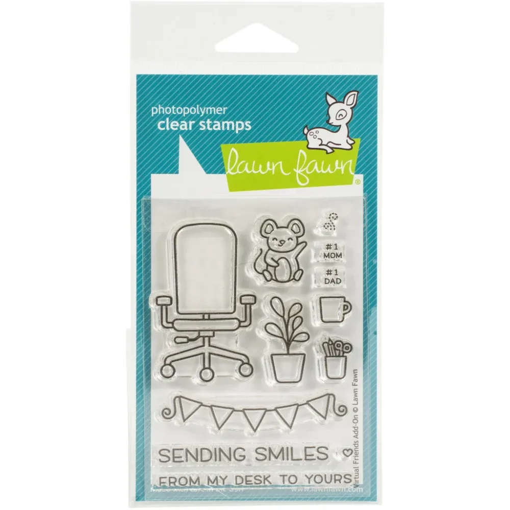 Lawn Fawn Clear Stamps 3″X4″ (7,5x10cm)cm) – Virtual Friends Add-On