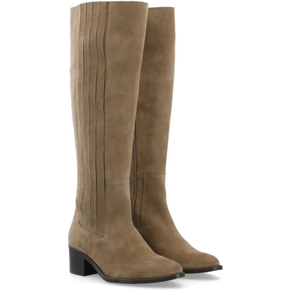 Biacarol Chelsea Knee High Boot Oily Suede - Sand - Bilde 2