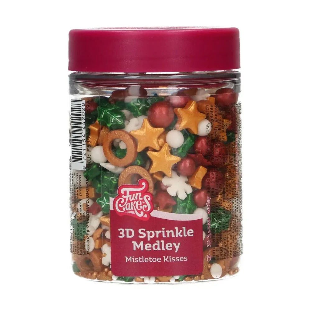 FunCakes 3D Kakestrø -Mistletoe Kisses- 70g - Bilde 2