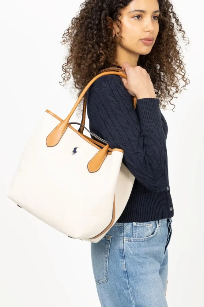 Bellport Canvas Medium Tote - Natural/Navy - Bilde 2
