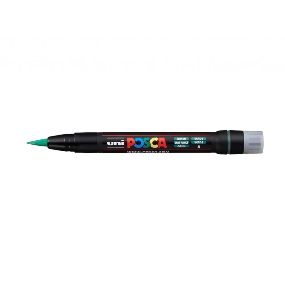 Uni POSCA PCF-350 – Brush 1-10mm – 6 Green Uni POSCA PCF-350 – Brush 1-10mm – 6 Green