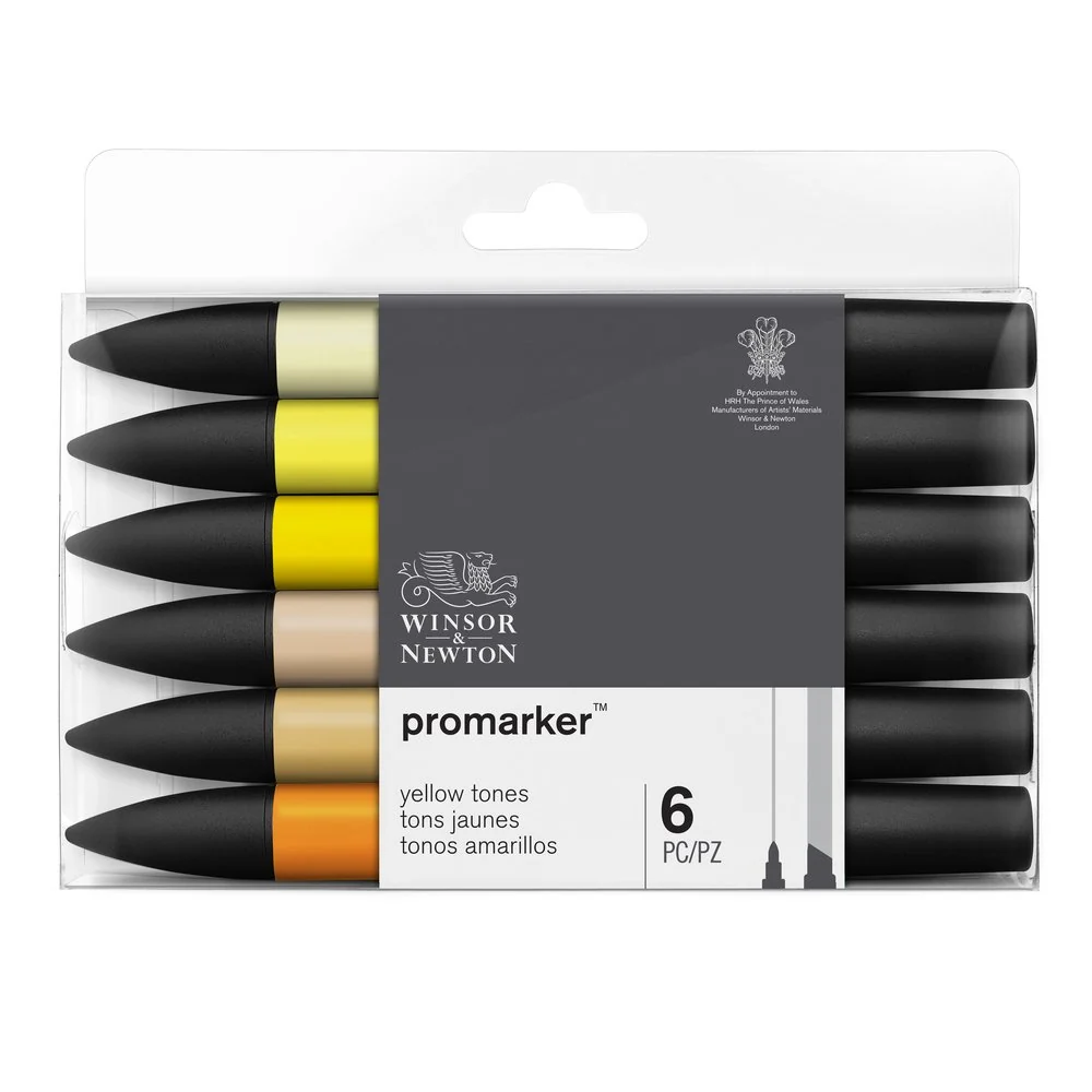 W&N Promarker-sett - 6 Yellow Tones - Bilde 2