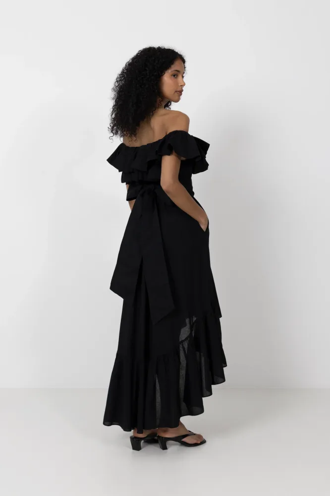 Cotton Senorita Dress - Washed Black - Bilde 3