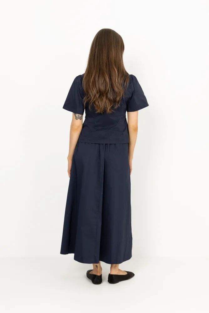 Balara Poplin Shirt - Navy - Bilde 3