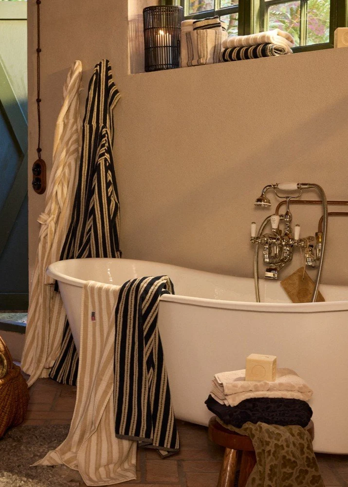 Striped Terry Towel 70X130 - Lt Beige/Off White - Bilde 2