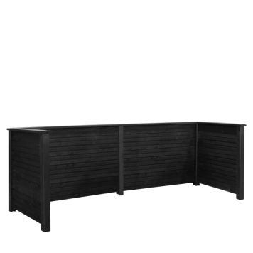 AVFALLSSKJUL PLUS PLANK M/TRESTOLPER PEFC SVART 377xX97X108CM AVFALLSSKJUL PLUS PLANK M/TRESTOLPER PEFC SVART 377xX97X108CM