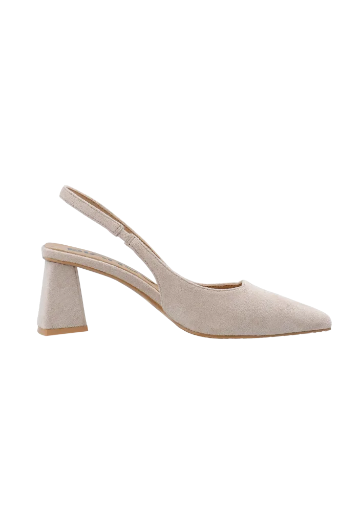 Biamaralyn Slingback Faux Suede - Nougat
