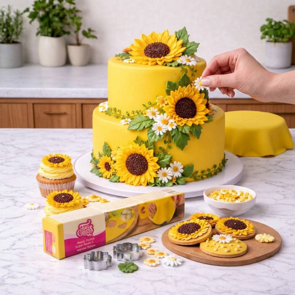 FunCakes Fondantlokk Gul fondant - Bilde 2
