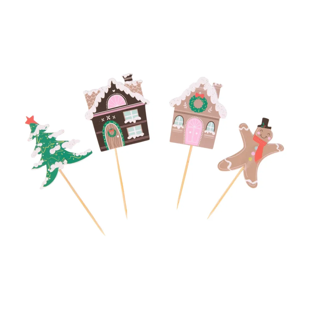 Cupcake sett -Pepperkakelandsby- pk/24 - Bilde 2