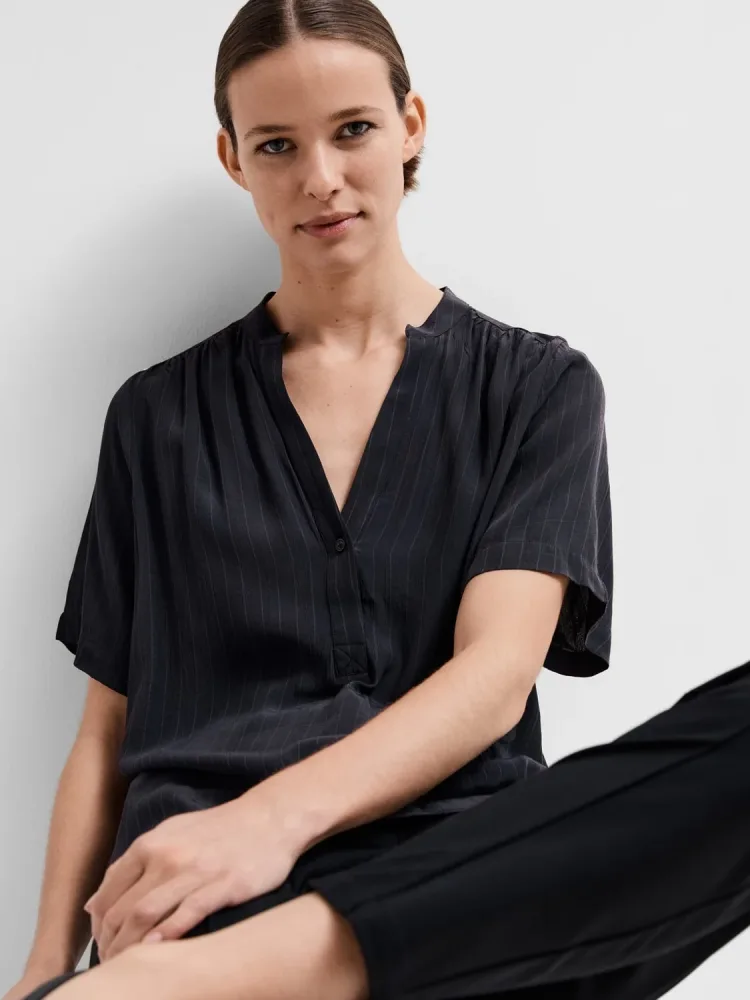Susie-Mivia Ss Top - Dark Sapphire - Bilde 2