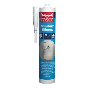 SILIKON CASCO SANITARY SILICONE GRÅ 300ML