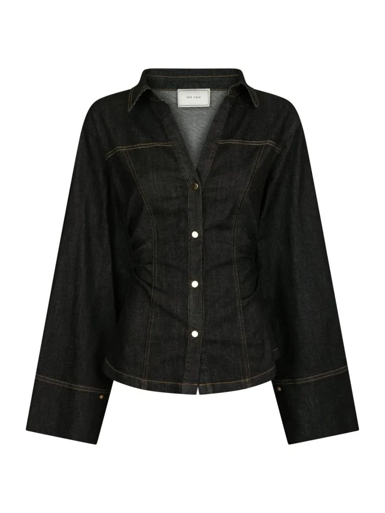 Rabia Denim Shirt - Black