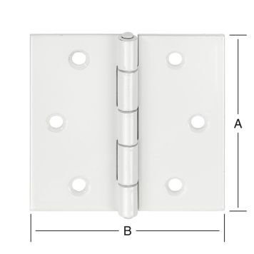 HENGSEL VORMANN STÅL 70X70MM HVIT