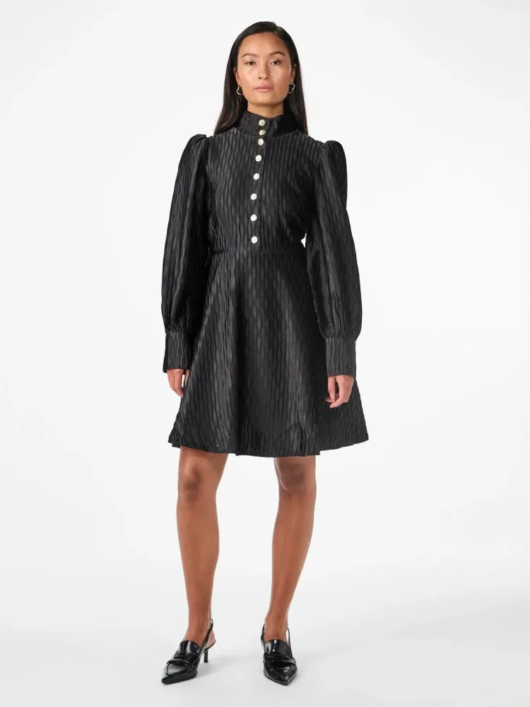 Yasripple Ls Dress - Black - Bilde 2
