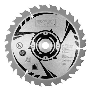 SAGBLAD RYOBI CSB190A1 190X16MM 24T SAGBLAD RYOBI CSB190A1 190X16MM 24T