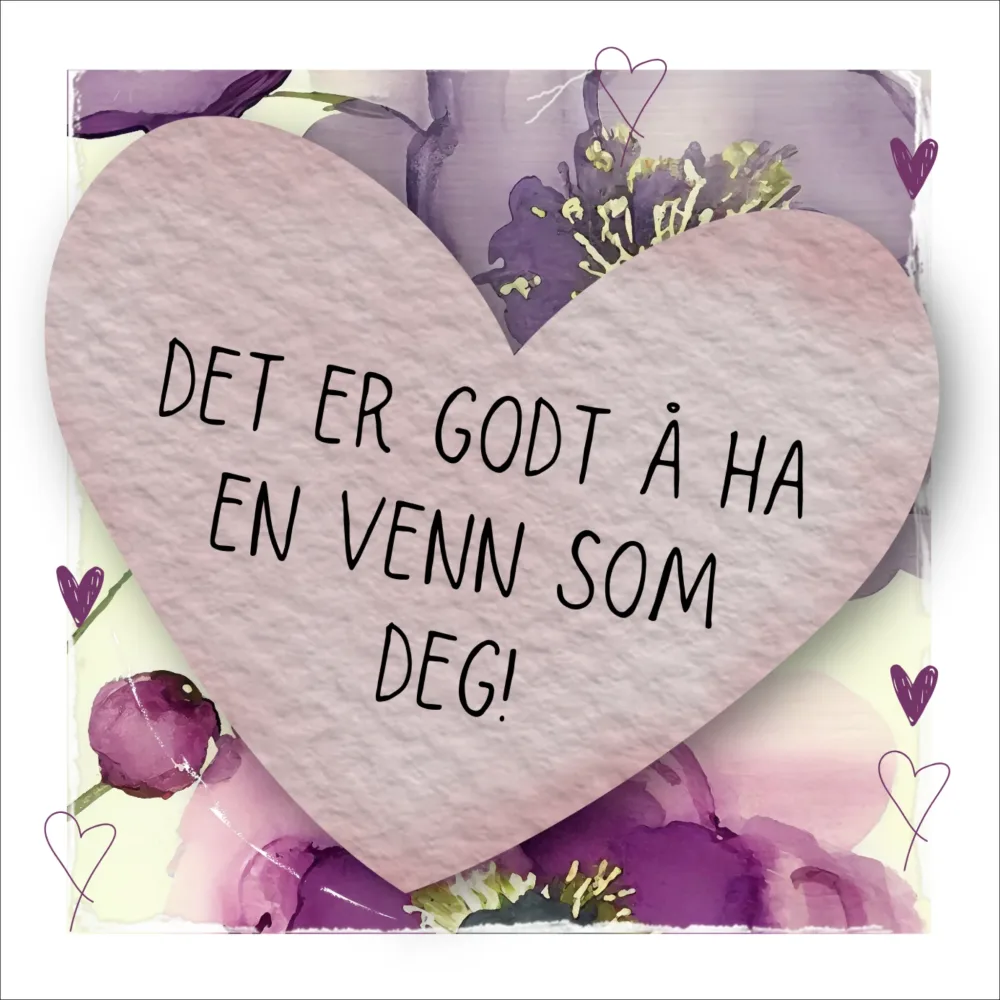 DET ER GODT Å HA EN VENN SOM DEG No3 – KORT DET ER GODT Å HA EN VENN SOM DEG No3 – KORT