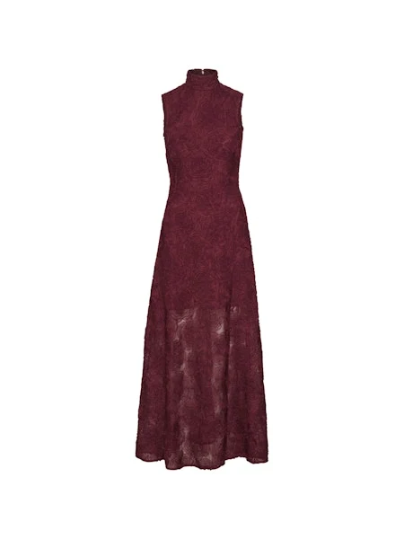 Flower Mesh Maxi Dress - Zinfandel - Bilde 2