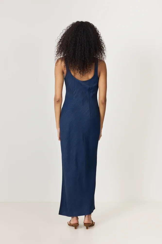 Sasunna Dress - Washed Denim - Bilde 3