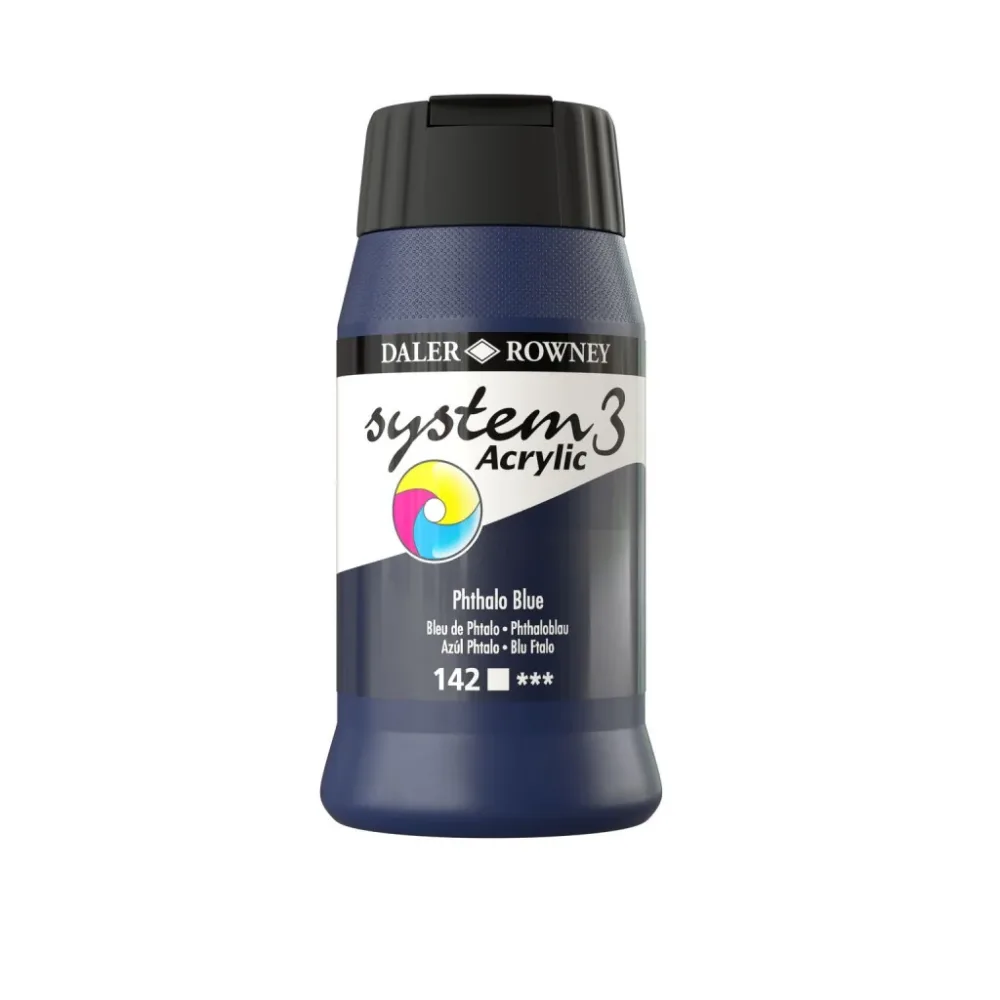 Daler Rowney – System3 500ml – 142 Phthalo Blue Daler Rowney – System3 500ml – 142 Phthalo Blue