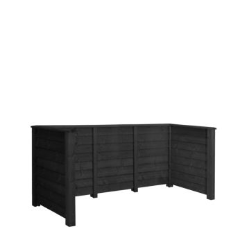 AVFALLSSKJUL PLUS KLINK M/TRESTOLPER PEFC SVART 294xX97X108CM
