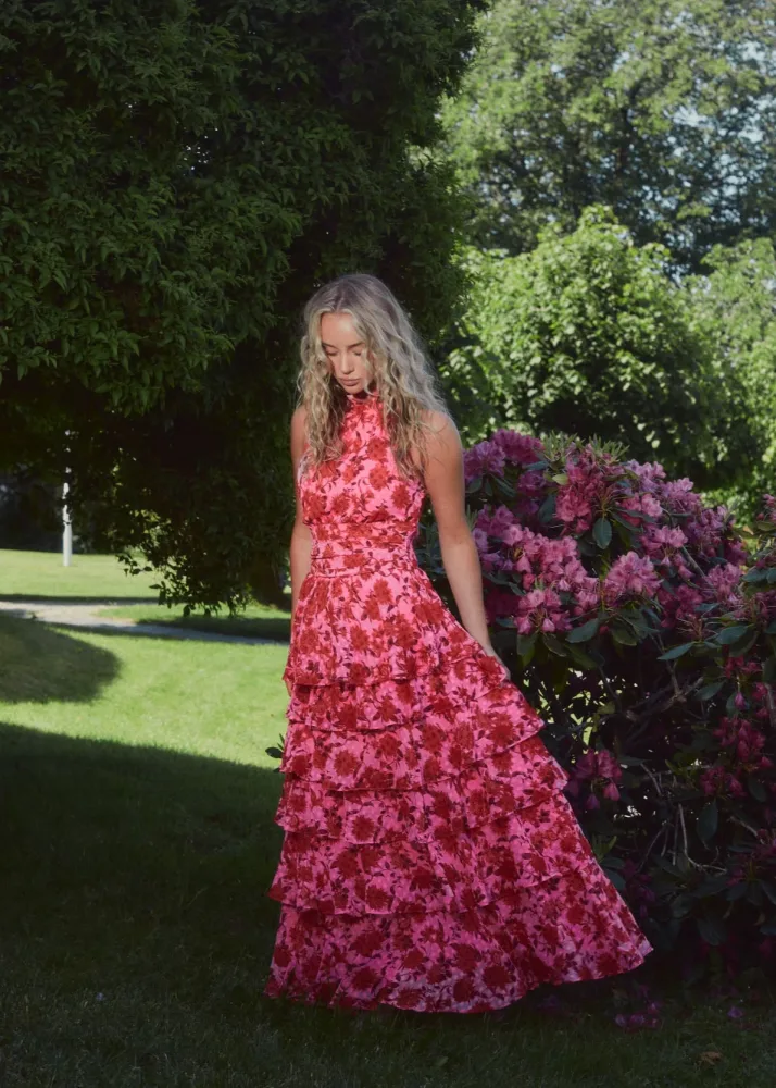Ingalu Flower Dot Dress - Pink - Bilde 2
