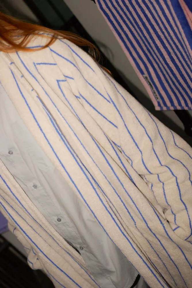BONGUSTA - Naram Bathrobe - Moonbeam & Ultramarine - Bilde 2