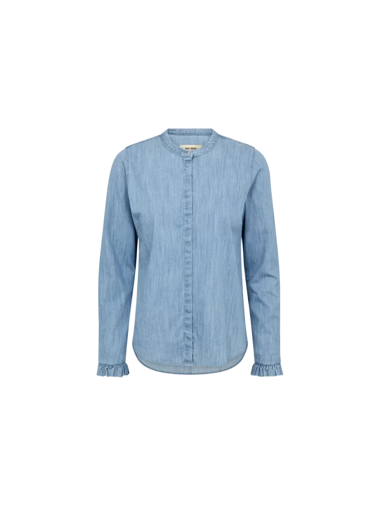 Mattie Flip Denim Shirt - Mid Blue - Bilde 3